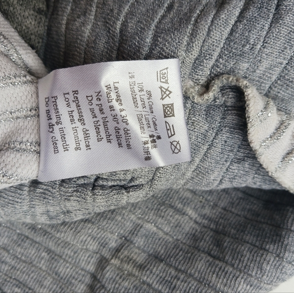 Girls gray striped knit dress size 12 by BLUNE - Picture 4 of 5